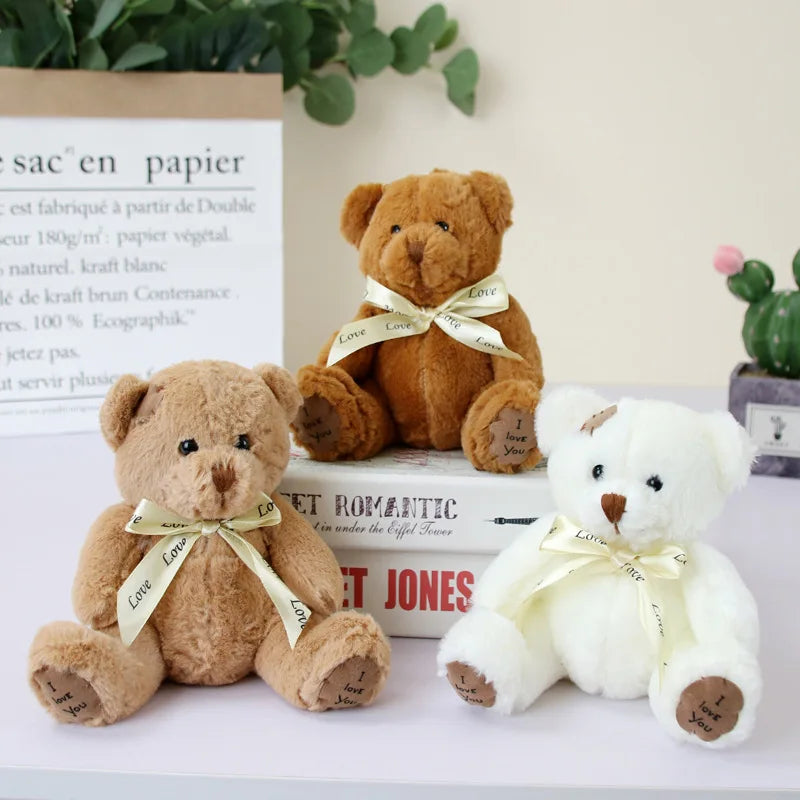 18cm Cute Teddy Bear Plush Toy β Soft Stuffed Bear Doll Gift for Kids, Girls & Boys