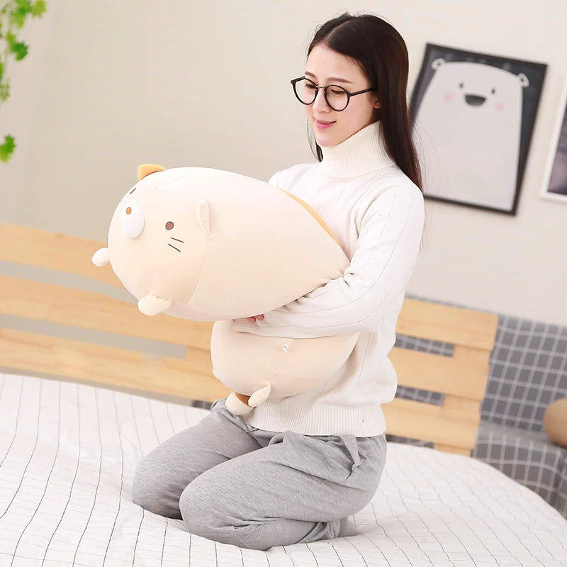 20/28cm Cartoon Animal Plush Pillows – Cute Cat, Rabbit, Dog, Penguin, Pig & Frog Stuffed Toys