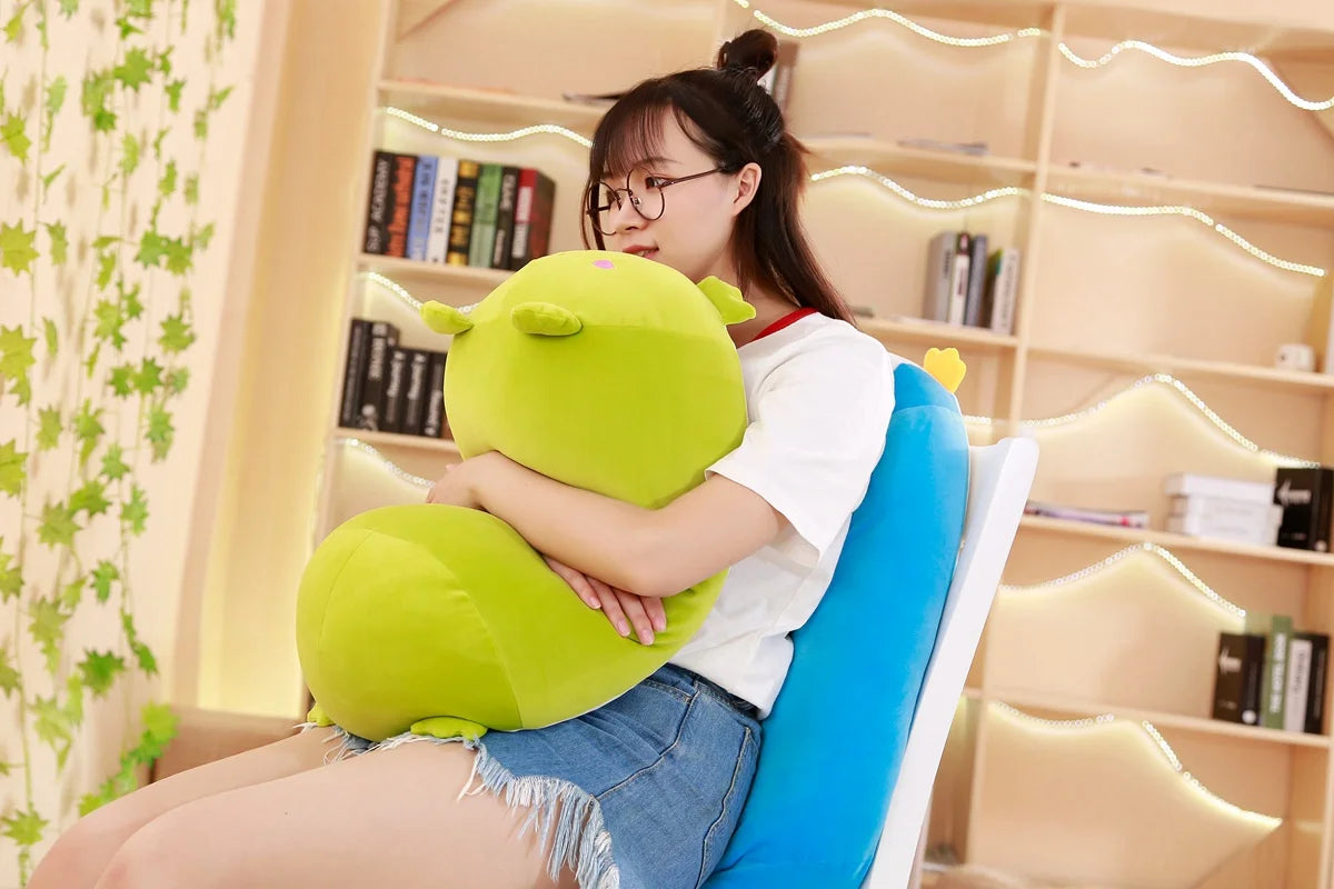 20/28cm Cartoon Animal Plush Pillows – Cute Cat, Rabbit, Dog, Penguin, Pig & Frog Stuffed Toys