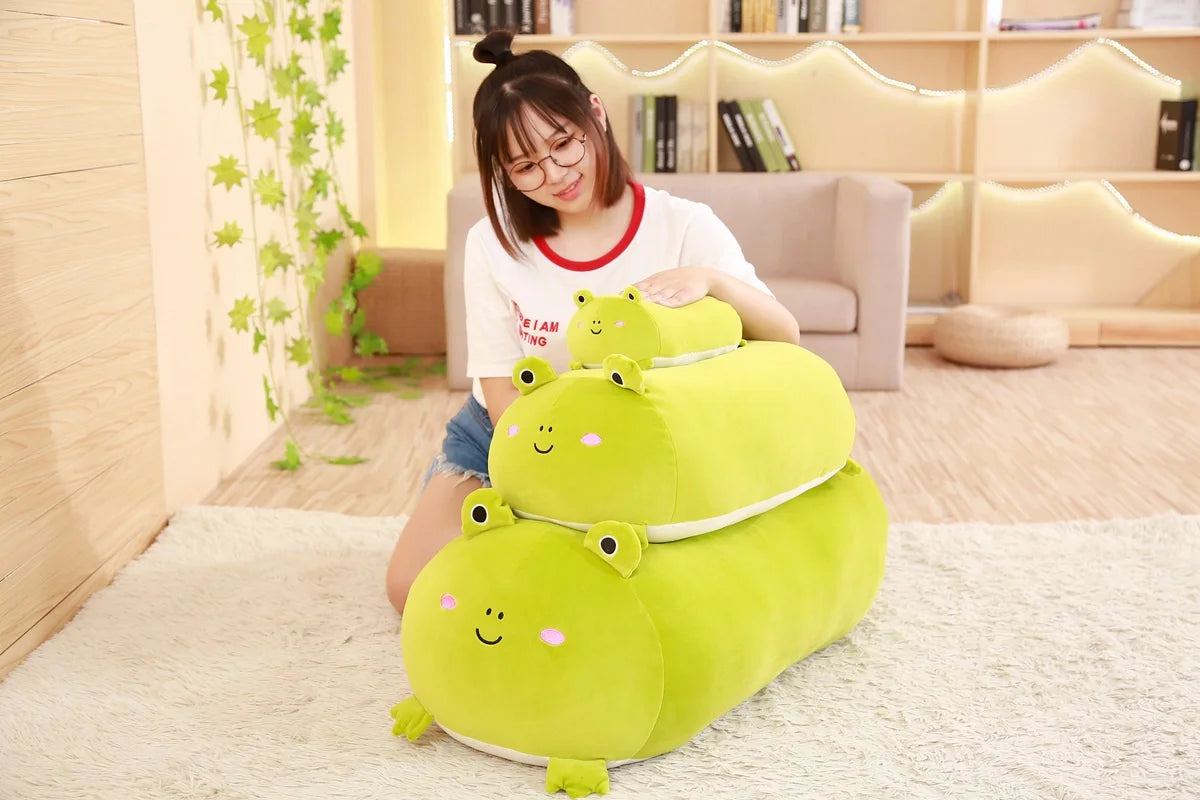 20/28cm Cartoon Animal Plush Pillows – Cute Cat, Rabbit, Dog, Penguin, Pig & Frog Stuffed Toys