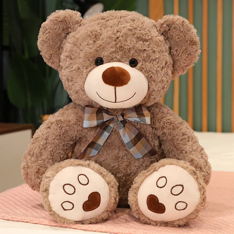 35/50/60cm Classic Teddy Bear Plush Toy – Kawaii Bow Tie Plushie Pillow & Stuffed Doll Gift