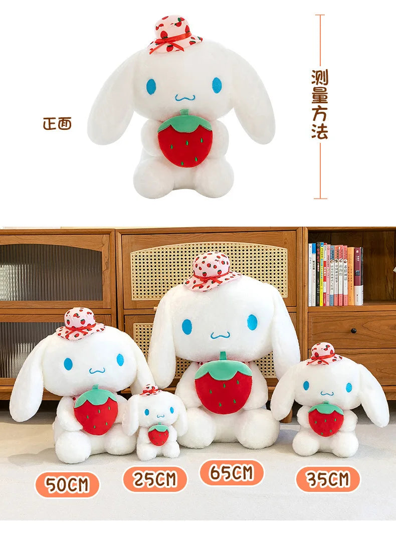 25cm Sanrio Plush Toys – Cute My Melody, Cinnamoroll & Pochacco Strawberry Series Doll Pillow Gifts for Kids