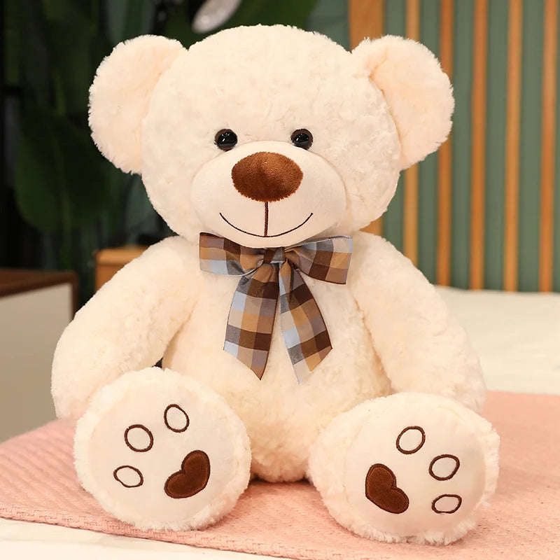 35/50/60cm Classic Teddy Bear Plush Toy – Kawaii Bow Tie Plushie Pillow & Stuffed Doll Gift