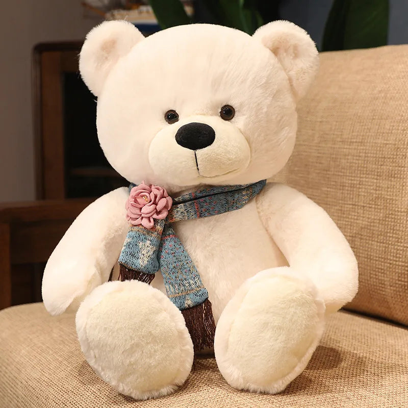 35/50/60cm Classic Teddy Bear Plush Toy – Kawaii Bow Tie Plushie Pillow & Stuffed Doll Gift