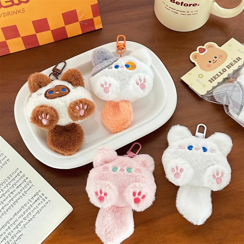 Cute Plush Cat Doll Pendant – Soft Bag Keychain Charm for Girls & Couples – Decorative Gift