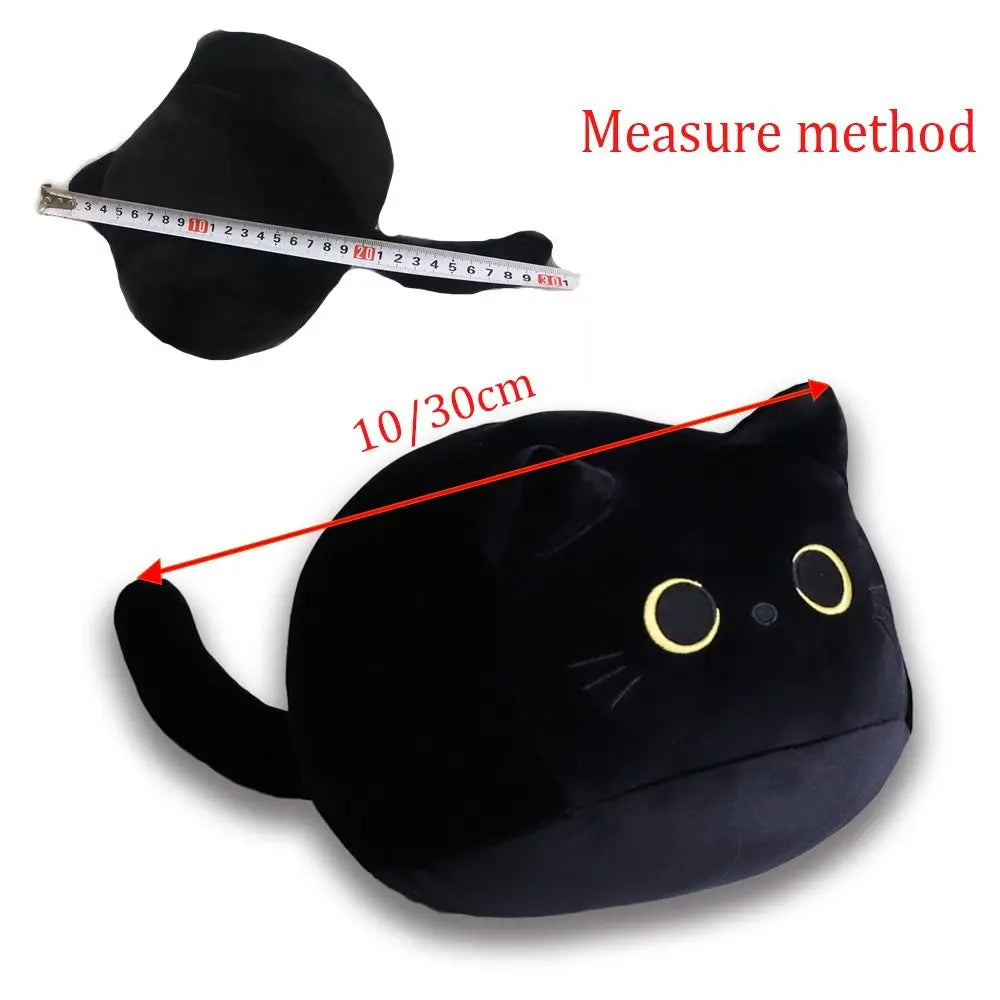 10/30cm Black Cat Plush Toy – Cute Small Pendant & Cuddly Pillow Cushion Gift for Girls
