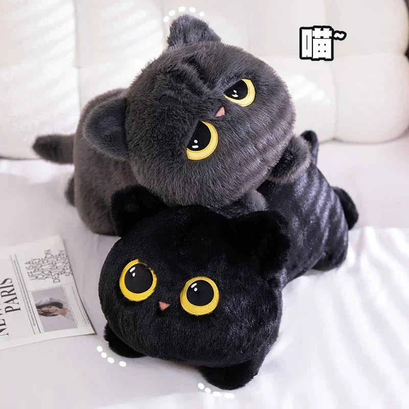 15cm Cute Cat Plush Doll – Soft Stuffed Kitten Toy, White & Gray Pillow, Birthday Gift for Kids & Girls, Pet Toy Decoration