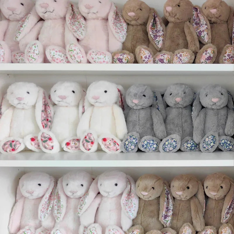 Jellycat Bonnie Rabbit Plush – Cute Bunny Doll with Floral Ears, Soft Stuffed Toy for Kids, Room Décor & Birthday Gifts