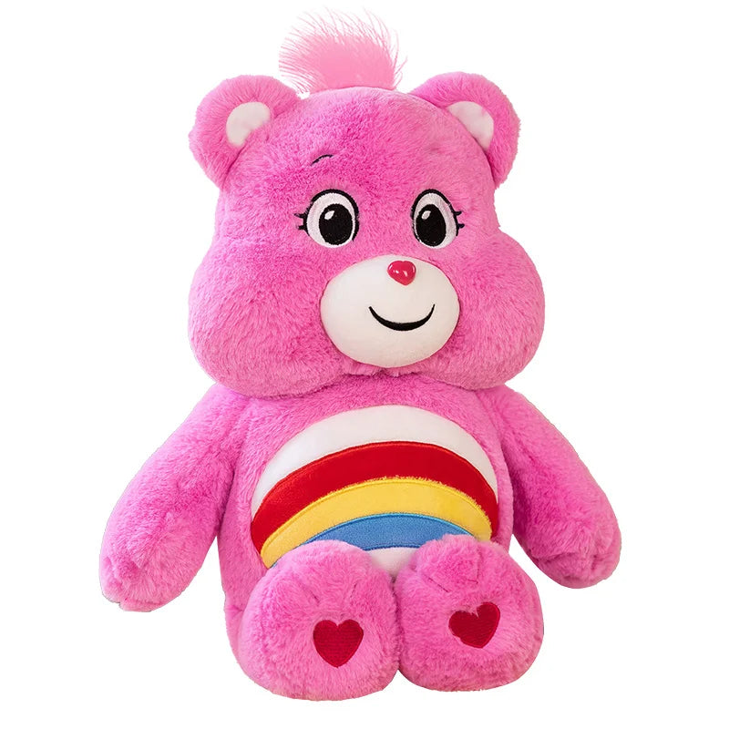 Care Bears Rainbow Plush Toy – Cute Cartoon Bear Stuffed Doll & Soft Sleeping Pillow Gift