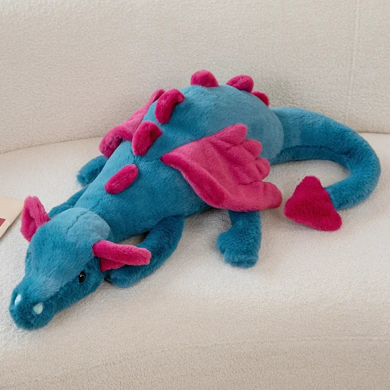 30–70cm Cartoon Flying Dragon Plush Toy – Soft Long Dragon Pillow with Wings – Gift for Boys & Girls
