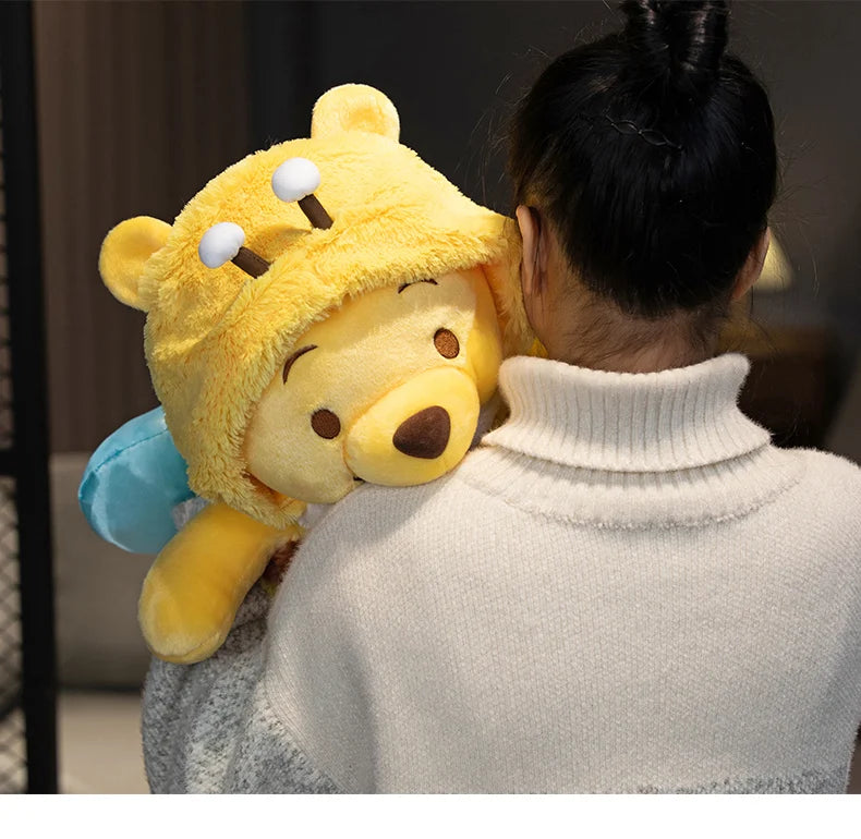 50cm Disney Winnie the Pooh Bee Plush – Cute Stuffed Bear Doll Pillow Kawaii Plushie Gift for Kids & Fans