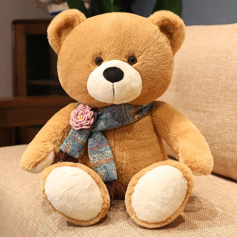 35/50/60cm Classic Teddy Bear Plush Toy – Kawaii Bow Tie Plushie Pillow & Stuffed Doll Gift