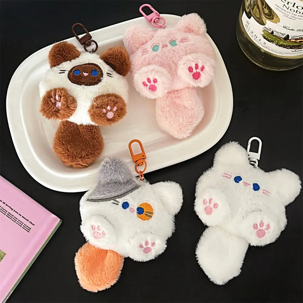 Cute Plush Cat Doll Pendant – Soft Bag Keychain Charm for Girls & Couples – Decorative Gift