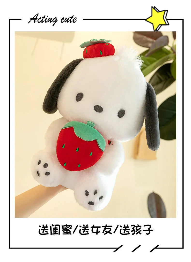 25cm Sanrio Plush Toys – Cute My Melody, Cinnamoroll & Pochacco Strawberry Series Doll Pillow Gifts for Kids