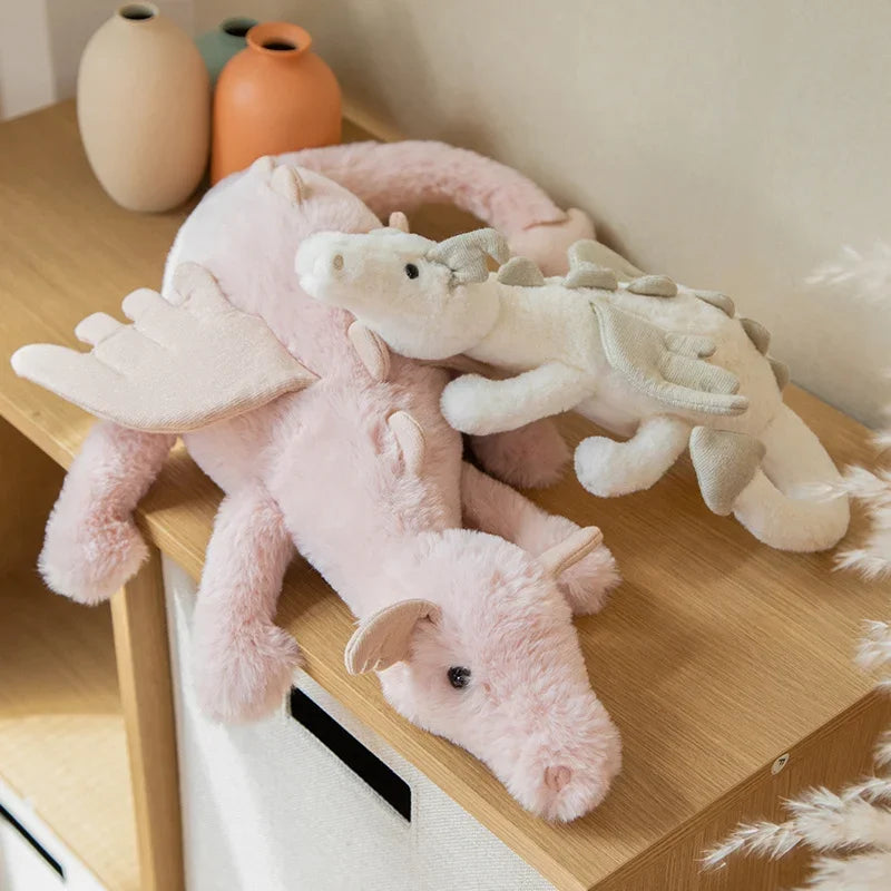 30–70cm Cartoon Flying Dragon Plush Toy – Soft Long Dragon Pillow with Wings – Gift for Boys & Girls