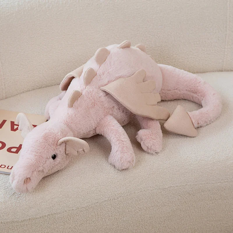 30–70cm Cartoon Flying Dragon Plush Toy – Soft Long Dragon Pillow with Wings – Gift for Boys & Girls