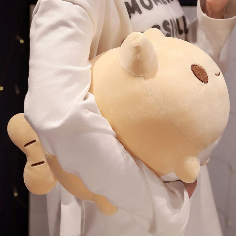 3-Color Cute Cat Plush Toy – Fluffy Cat with Fish Tail Kawaii Stuffed Doll Gift