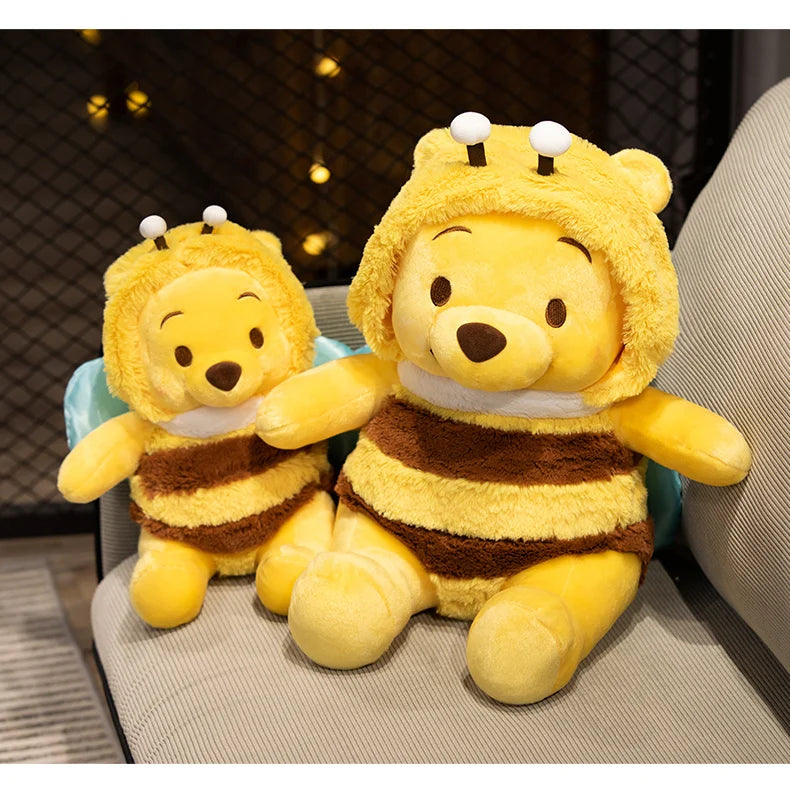 50cm Disney Winnie the Pooh Bee Plush – Cute Stuffed Bear Doll Pillow Kawaii Plushie Gift for Kids & Fans