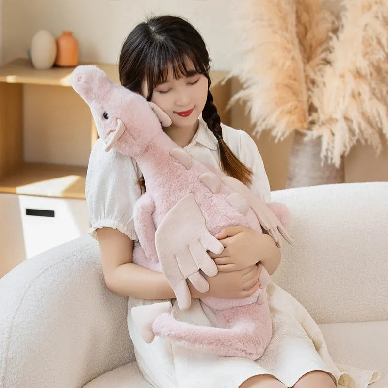 30–70cm Cartoon Flying Dragon Plush Toy – Soft Long Dragon Pillow with Wings – Gift for Boys & Girls