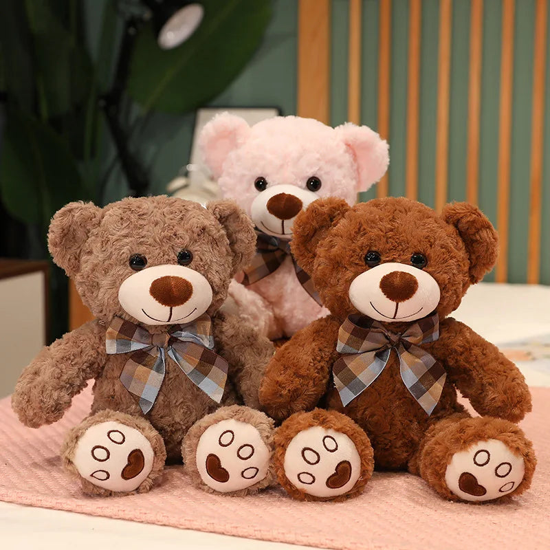 35/50/60cm Classic Teddy Bear Plush Toy – Kawaii Bow Tie Plushie Pillow & Stuffed Doll Gift