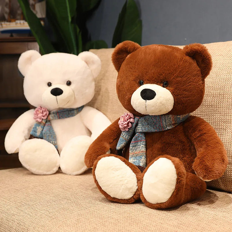 35/50/60cm Classic Teddy Bear Plush Toy – Kawaii Bow Tie Plushie Pillow & Stuffed Doll Gift