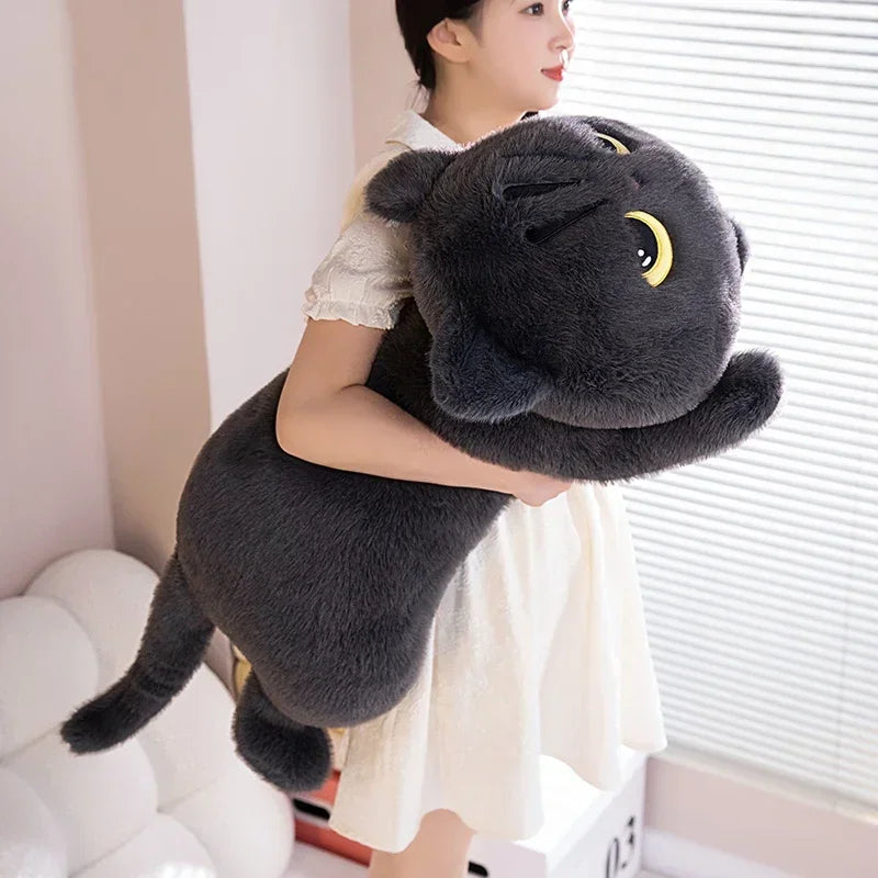 15cm Cute Cat Plush Doll – Soft Stuffed Kitten Toy, White & Gray Pillow, Birthday Gift for Kids & Girls, Pet Toy Decoration