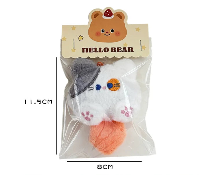Cute Plush Cat Doll Pendant – Soft Bag Keychain Charm for Girls & Couples – Decorative Gift