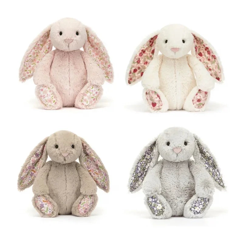 Jellycat Bonnie Rabbit Plush – Cute Bunny Doll with Floral Ears, Soft Stuffed Toy for Kids, Room Décor & Birthday Gifts