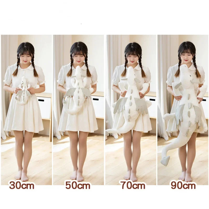 30–70cm Cartoon Flying Dragon Plush Toy – Soft Long Dragon Pillow with Wings – Gift for Boys & Girls