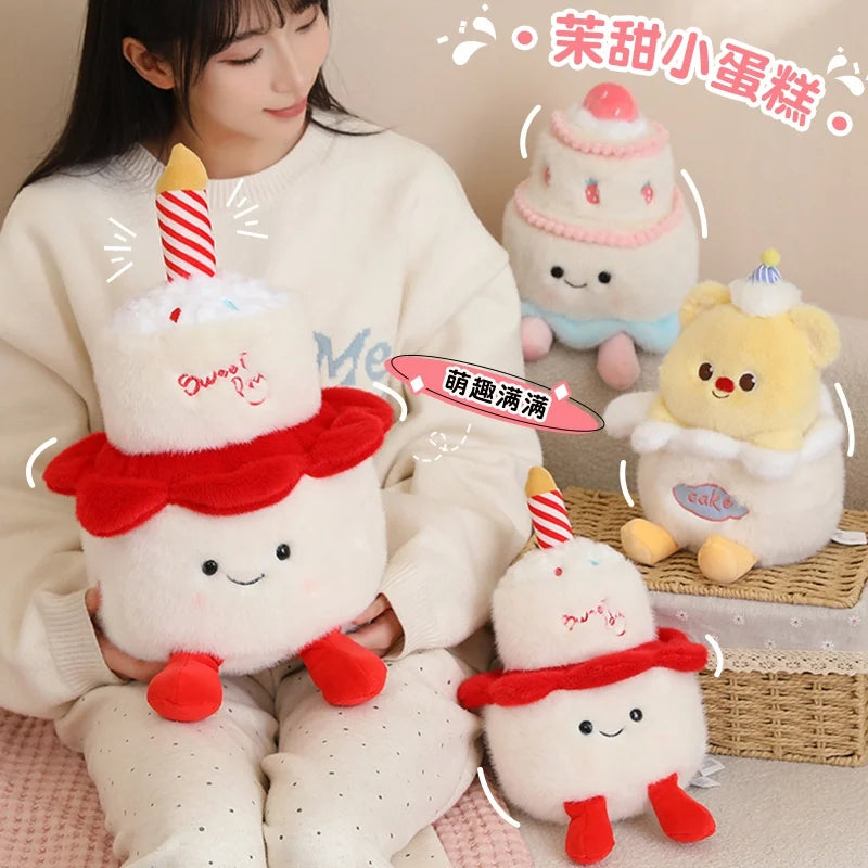 Cartoon Egg & Toast Plush Toy – Cute Breakfast Series Pillow & Baby Comfort Doll