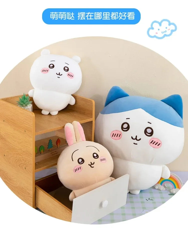60cm Chiikawa Usagi & Hachiware Plush Toy – Large Kawaii Doll Pillow Cushion Gift