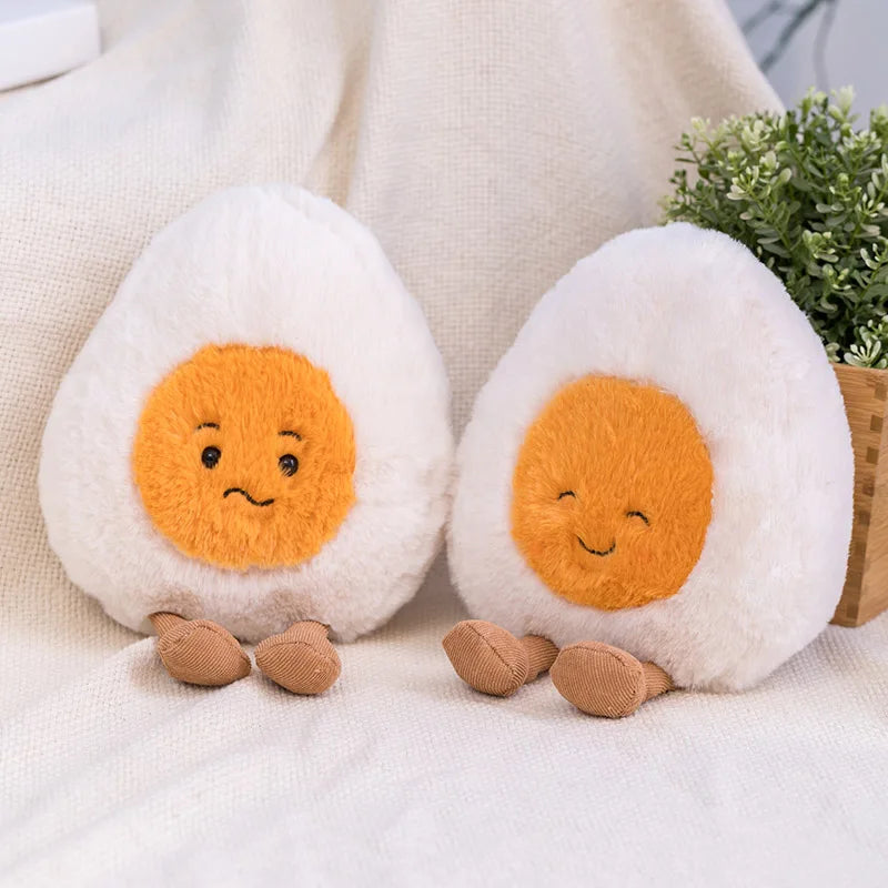 Cartoon Egg & Toast Plush Toy – Cute Breakfast Series Pillow & Baby Comfort Doll