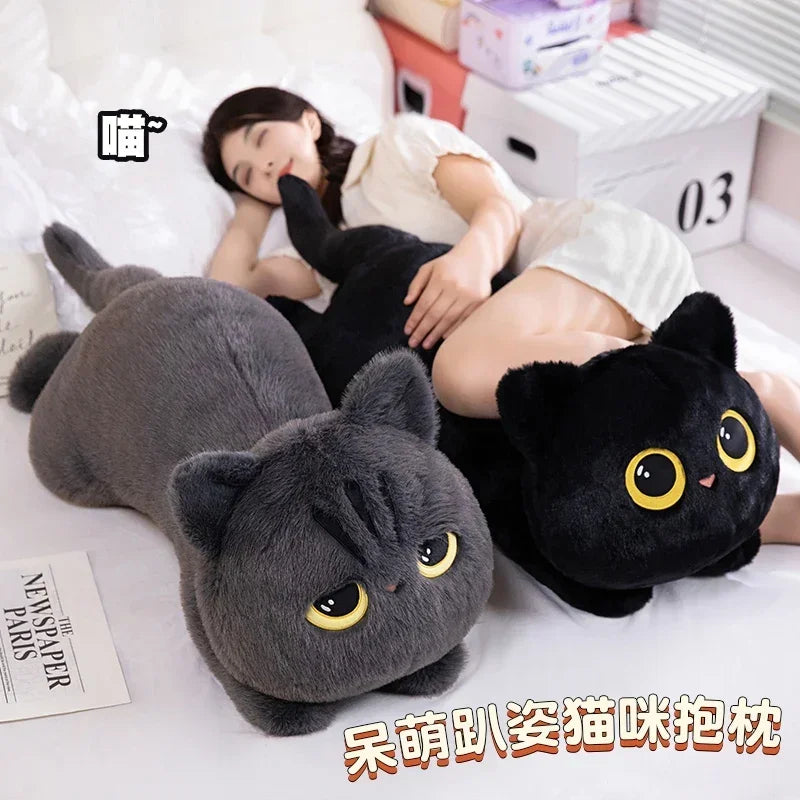15cm Cute Cat Plush Doll – Soft Stuffed Kitten Toy, White & Gray Pillow, Birthday Gift for Kids & Girls, Pet Toy Decoration
