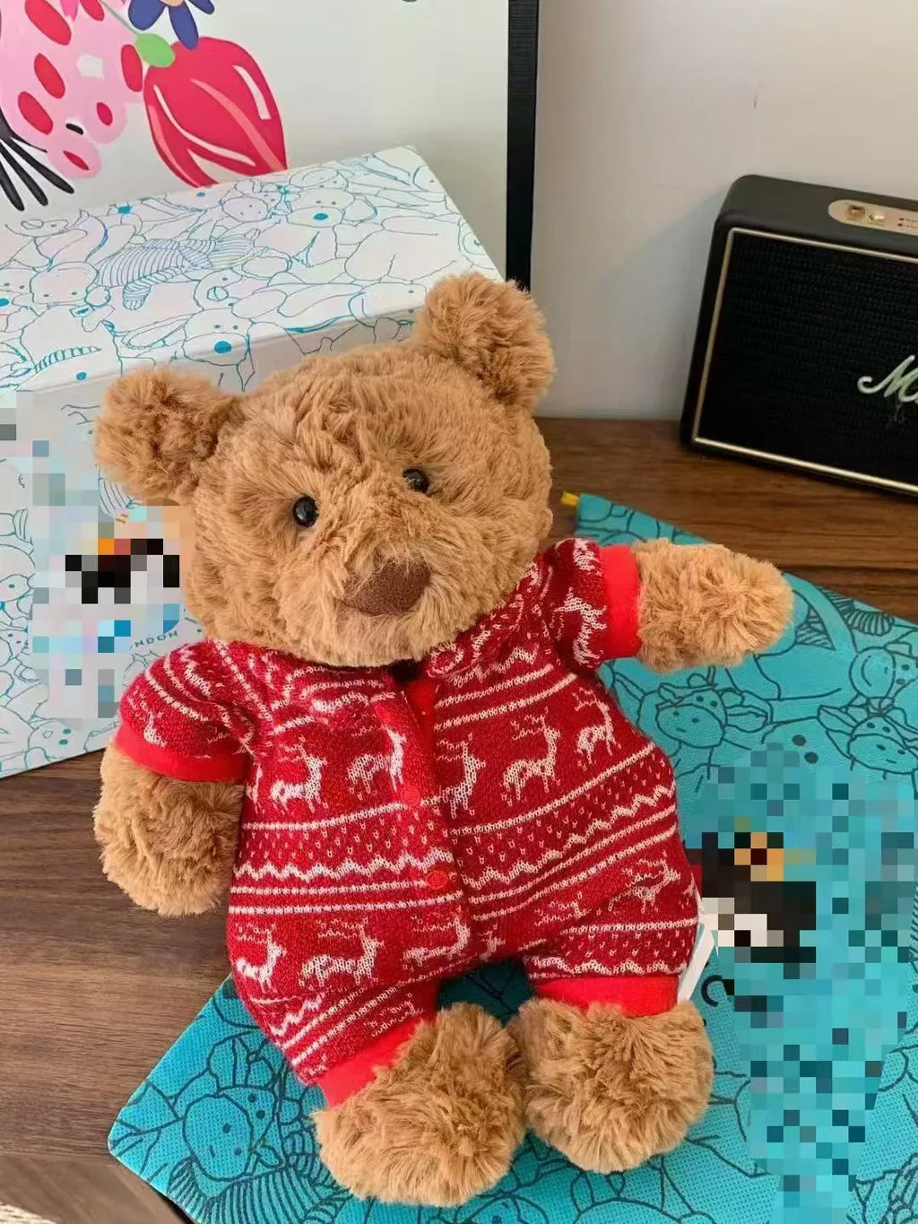 Jellycat Bassero Bear Plush Toy Series – Pumpkin, Bathrobe, Love Bat, Eggplant & Sun Doll Ornaments | Pet & Holiday Gift