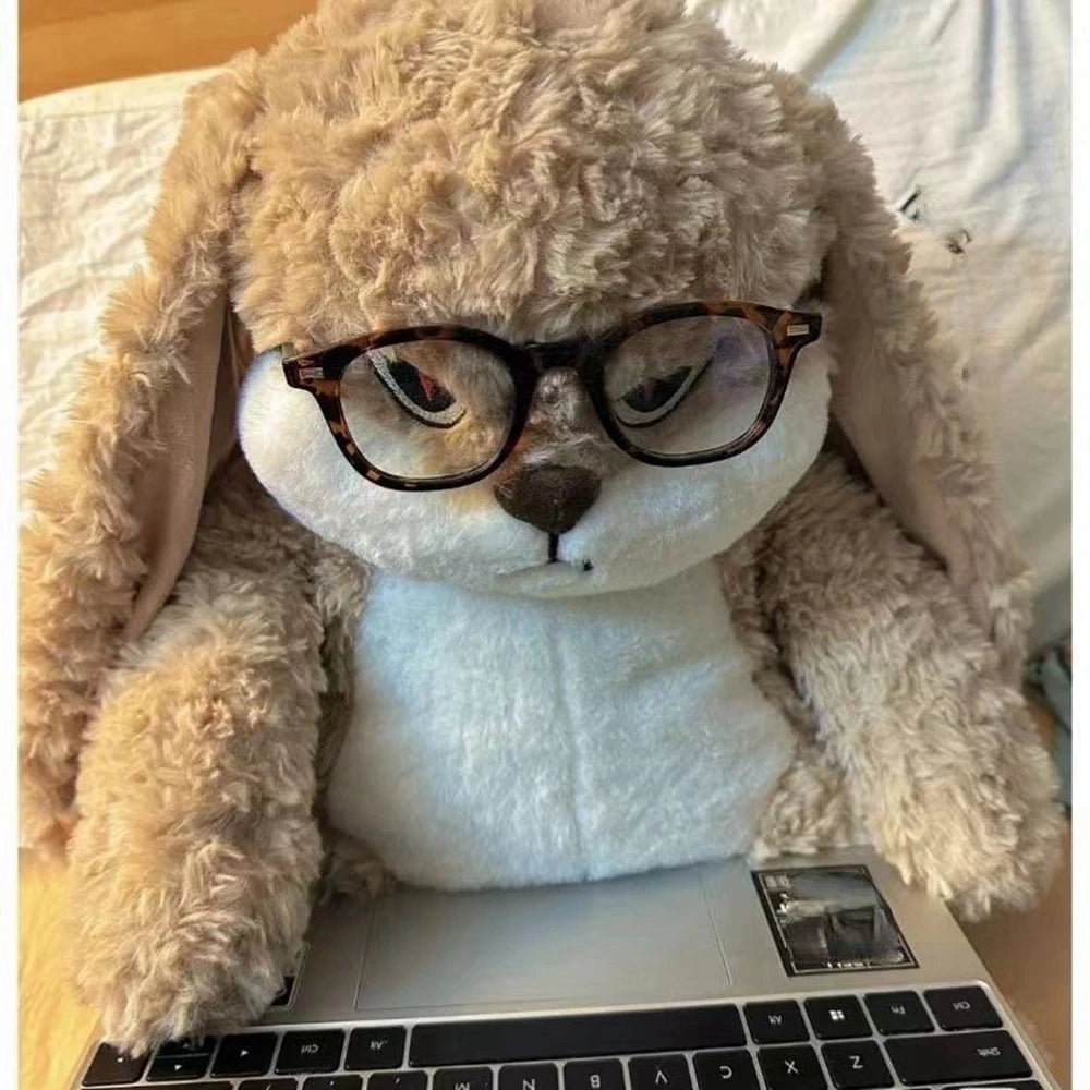 35cm Cute Long Ears Bunny Plush Toy – Soft Rabbit Pillow Doll Gift for Kids