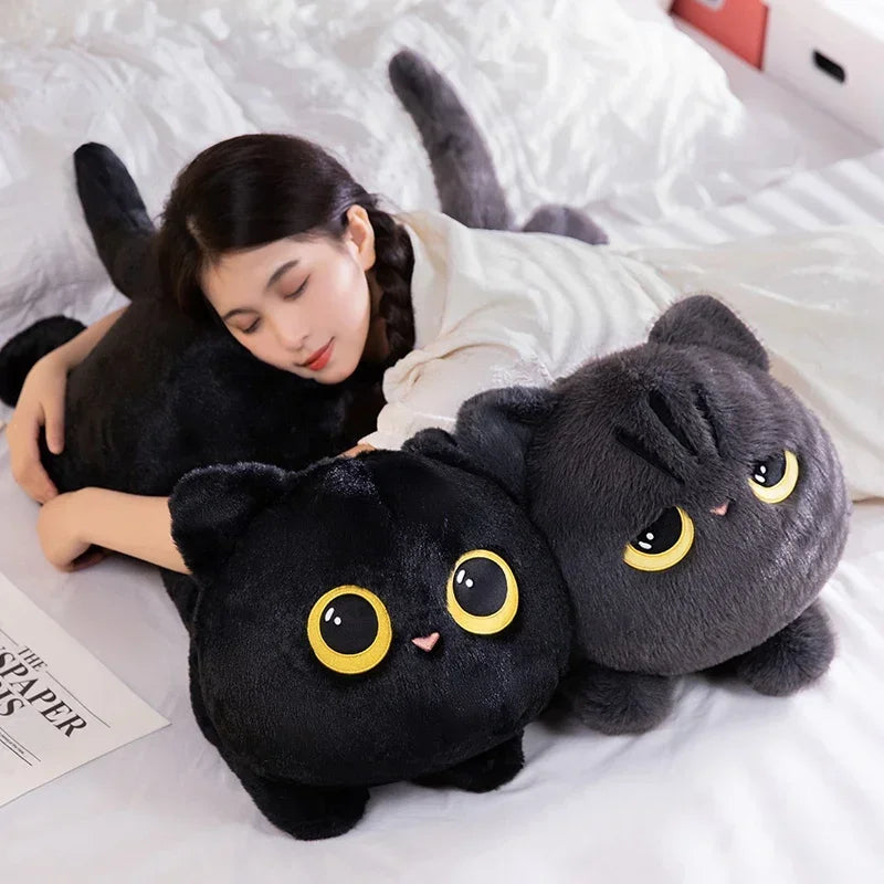 15cm Cute Cat Plush Doll – Soft Stuffed Kitten Toy, White & Gray Pillow, Birthday Gift for Kids & Girls, Pet Toy Decoration