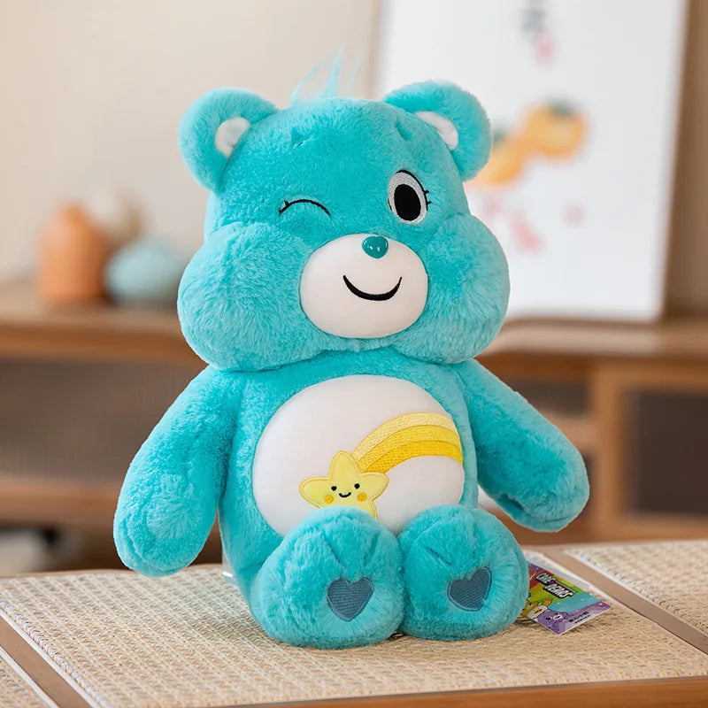 Care Bears Rainbow Plush Toy – Cute Cartoon Bear Stuffed Doll & Soft Sleeping Pillow Gift
