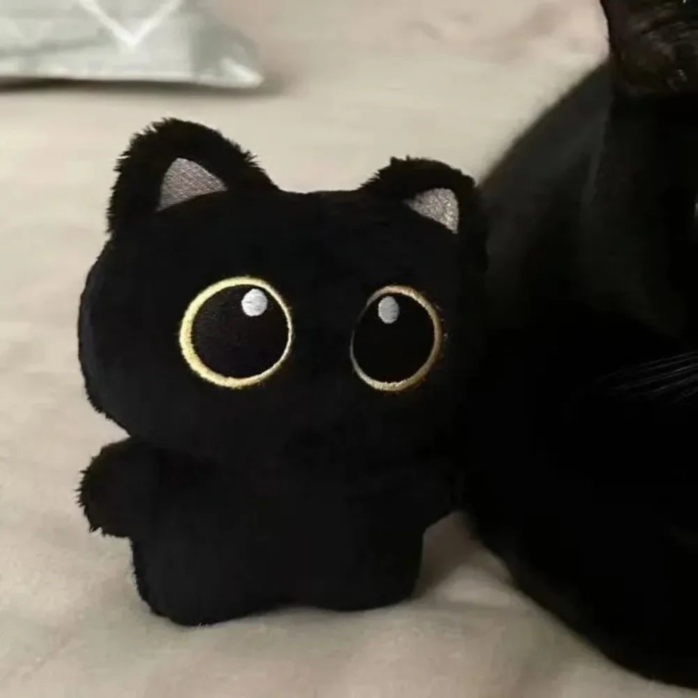 Cute Black Cat Plush Toy Doll – Soft Pendant Pillow Cushion – Party Gift for Boys & Girls