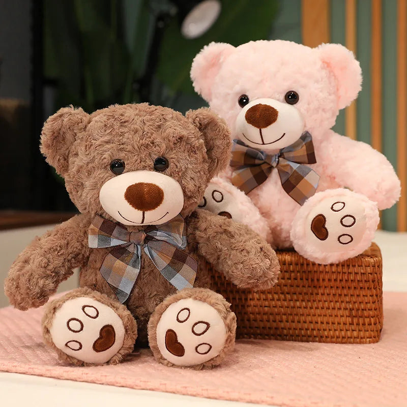 35/50/60cm Classic Teddy Bear Plush Toy – Kawaii Bow Tie Plushie Pillow & Stuffed Doll Gift