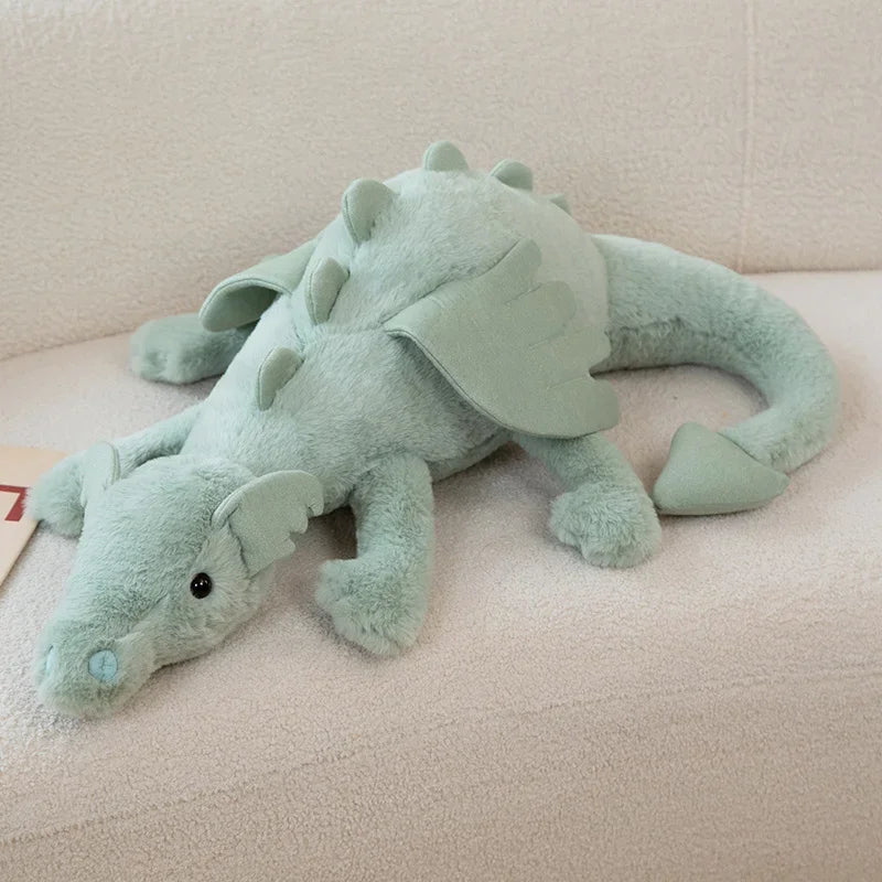 30–70cm Cartoon Flying Dragon Plush Toy – Soft Long Dragon Pillow with Wings – Gift for Boys & Girls