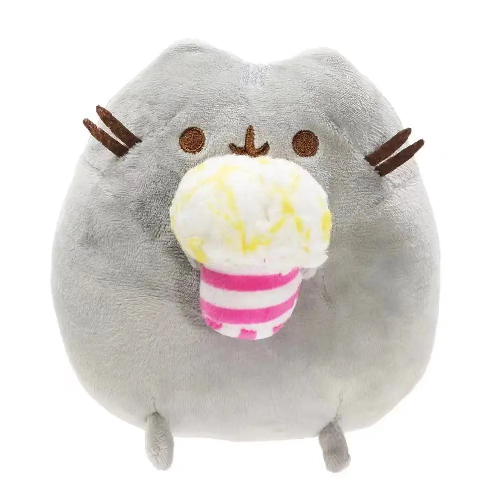 15cm Cute Cat Plush Doll – Soft Stuffed Kitten Toy Pillow, White & Gray Plushie for Kids, Girls & Pet Lovers