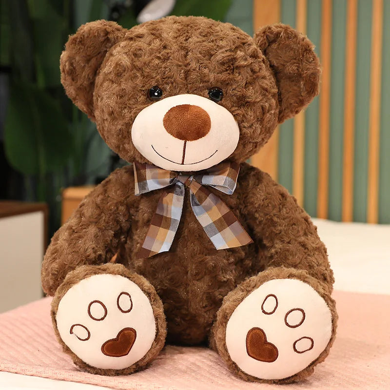 35/50/60cm Classic Teddy Bear Plush Toy – Kawaii Bow Tie Plushie Pillow & Stuffed Doll Gift