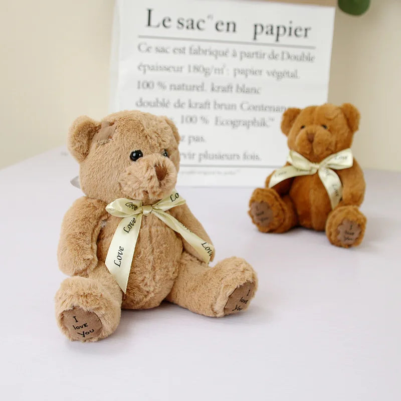 18cm Cute Teddy Bear Plush Toy – Soft Stuffed Bear Doll Gift for Kids, Girls & Boys