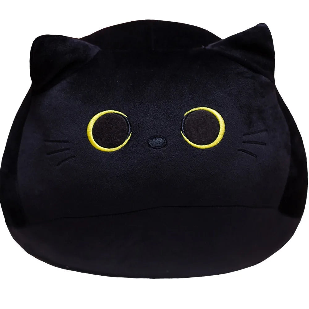 10/30cm Black Cat Plush Toy – Cute Small Pendant & Cuddly Pillow Cushion Gift for Girls
