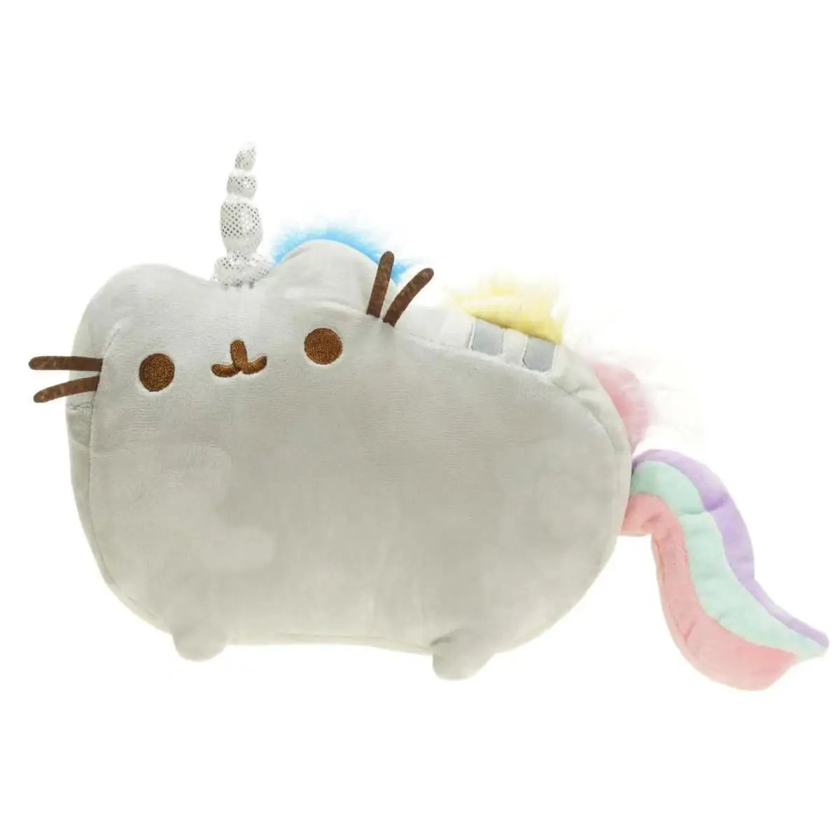 15cm Cute Cat Plush Doll – Soft Stuffed Kitten Toy Pillow, White & Gray Plushie for Kids, Girls & Pet Lovers