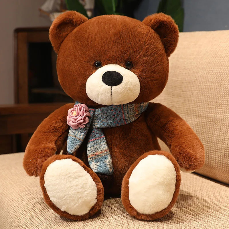 35/50/60cm Classic Teddy Bear Plush Toy – Kawaii Bow Tie Plushie Pillow & Stuffed Doll Gift