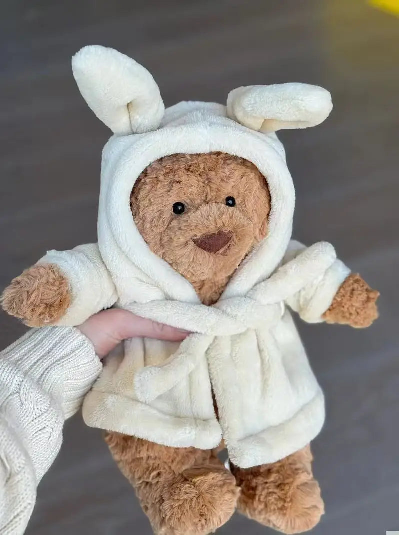 Jellycat Bassero Bear Plush Toy Series – Pumpkin, Bathrobe, Love Bat, Eggplant & Sun Doll Ornaments | Pet & Holiday Gift