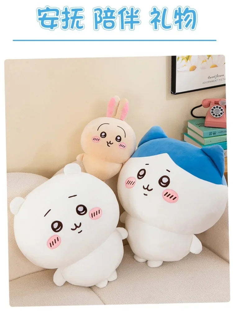 60cm Chiikawa Usagi & Hachiware Plush Toy – Large Kawaii Doll Pillow Cushion Gift