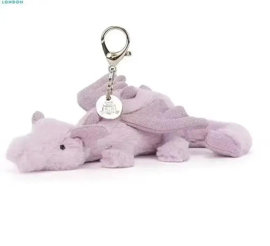 Jellycat Cotton Candy Keychain – Cute Rabbit, Dragon & Football Plush Charm | Pet Toy & Gift