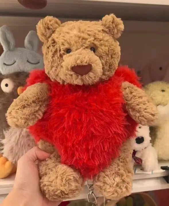 Jellycat Bassero Bear Plush Toy Series – Pumpkin, Bathrobe, Love Bat, Eggplant & Sun Doll Ornaments | Pet & Holiday Gift